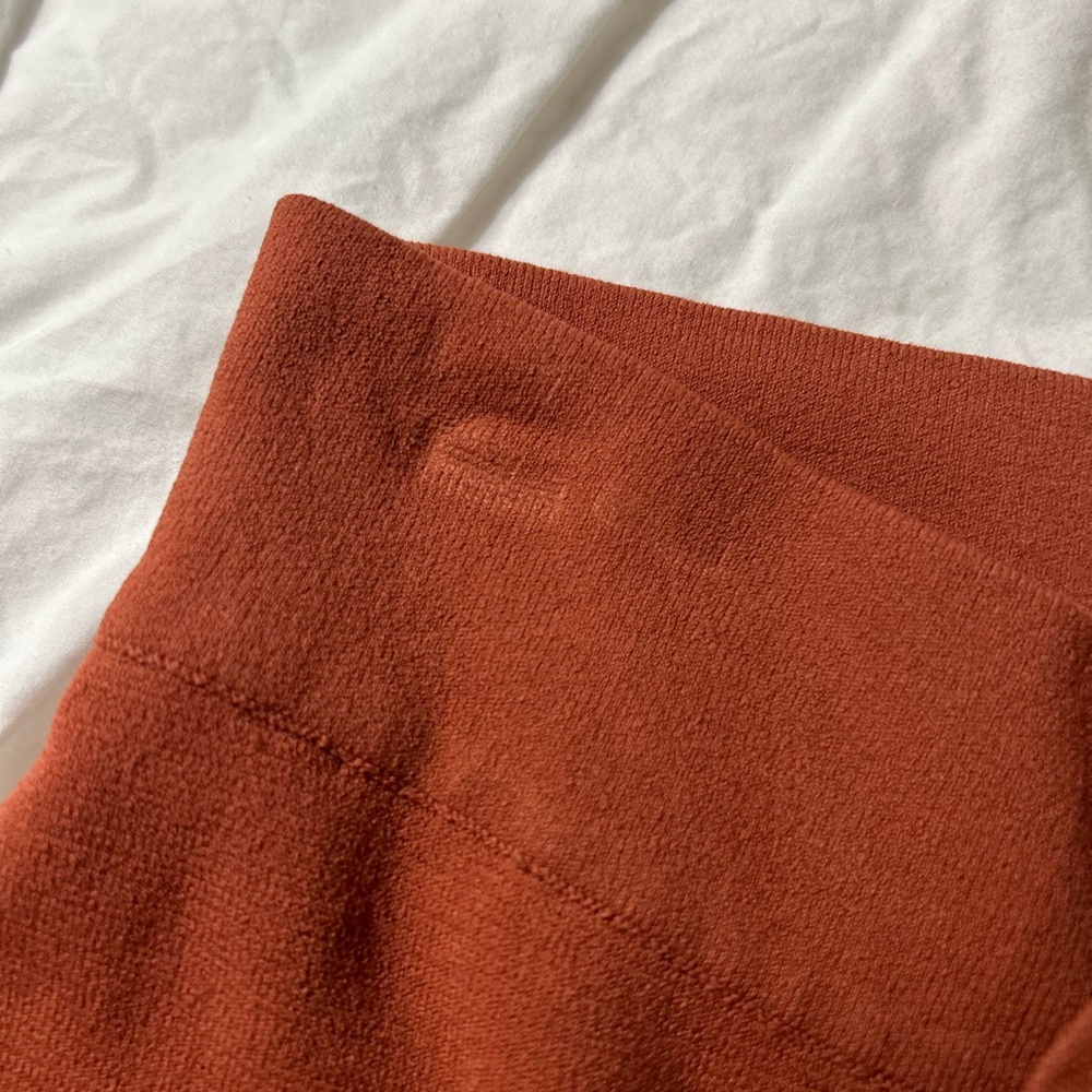 STELLA MCCARTNEY Wide‎ Leg Cropped Knit Pants Burnt Orange - Picture 15 of 16